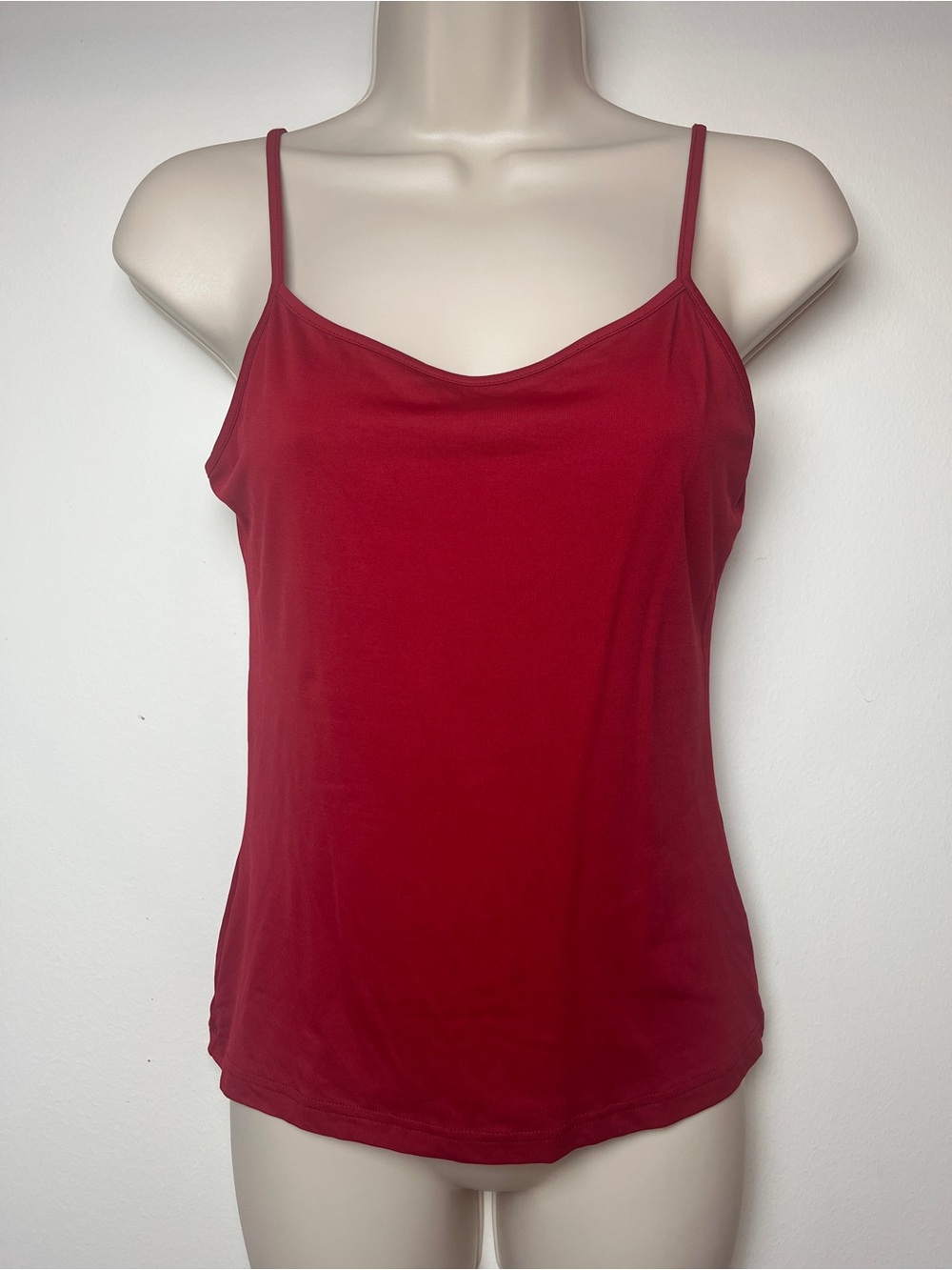 Anne Fontaine Women's Red Camisole Tank Top Minimalist Classic Medium